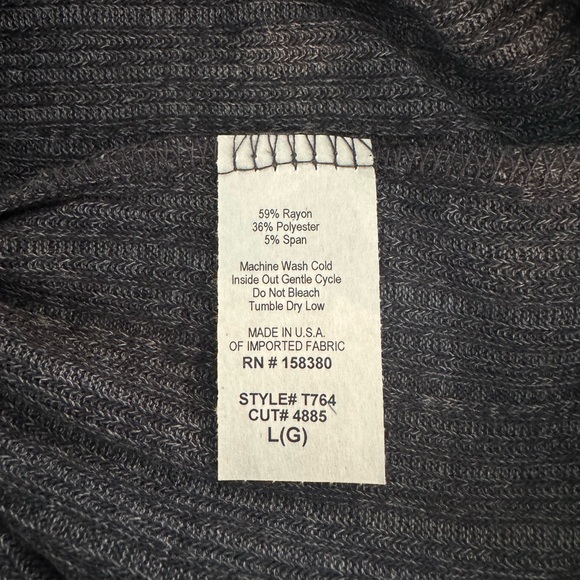 Wantable Rib Brushed Long Sleeve Mockneck - Picture 4 of 4